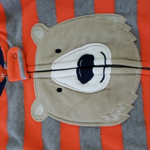 CARTER'S BOYS 3T 1-PIECE FLEECE FOOTIE - Picture 3 of 4